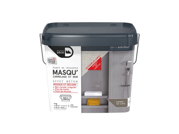 Enduit Masqu'Carrelage Et Mur Maison Deco, Pierre De Lave, 9 Kg