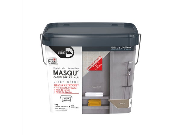 Enduit Masqu'Carrelage Et Mur Maison Deco, Taupe, 9 Kg