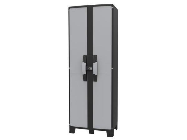 Armoire Haute Résine 3 Étagères Spaceo, L.65 X H.180 X P.39 Cm