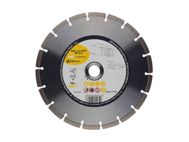 Disque diamant 230 INOX/ALU/ PVC