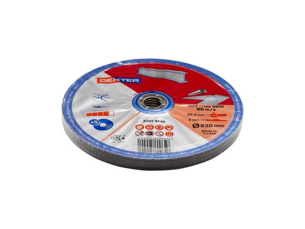 5 Disques De Coupe Pour Métal Dexter, Diam.230 X 3 X 22.23 Mm, T42