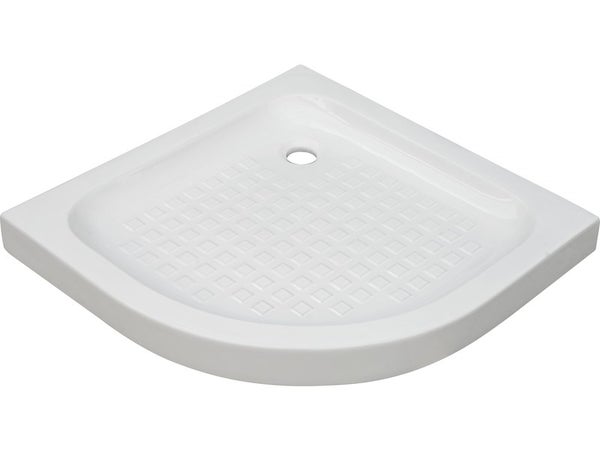 Receveur de douche standard, Nerea, L.80 x l.80 cm, grès blanc