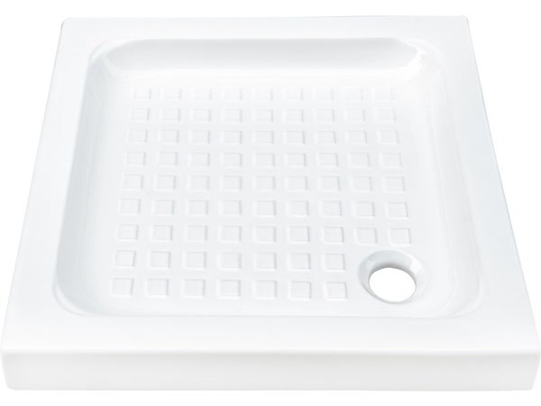 Receveur De Douche, Standard, Grès, Blanc L.70 X L.70 Cm, Nerea