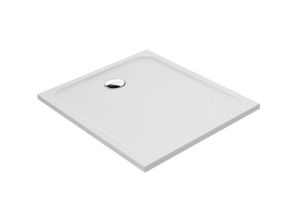 Receveur de douche, résine, blanc L.100 x l.80 cm, Easy