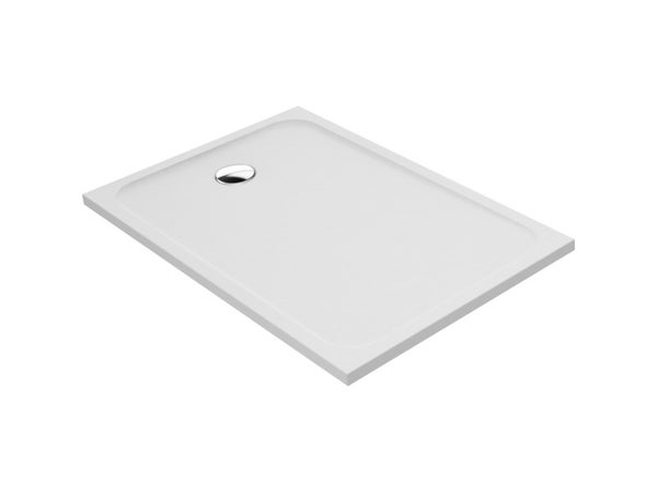 Receveur de douche, résine, blanc L.120 x l.80 cm, Easy