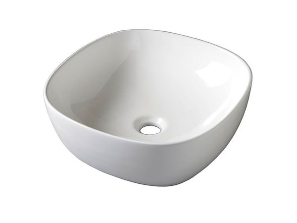Vasque À Poser Céramique L.40.5 X P.40.5 Cm Blanc Lila
