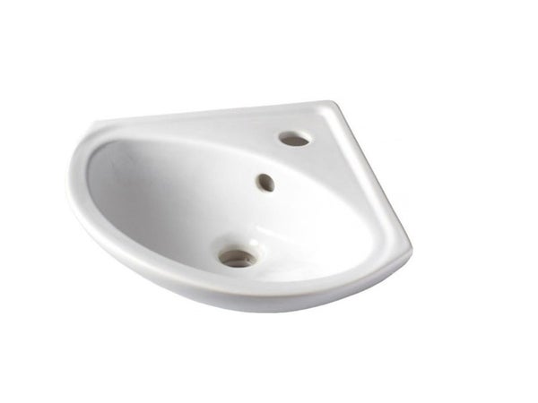 Lave-Mains Céramique Angle Blanc L.35 X P.35 Cm, Sigma