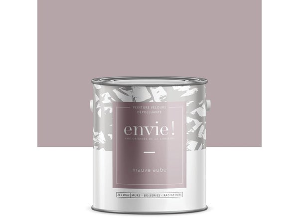 Peinture dépolluante mur, boiserie, radiateur ENVIE mauve aurore velours 2 l