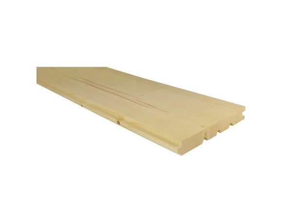 Plancher bois massif sapin L.205 x l.14 cm, Ep.20 mm