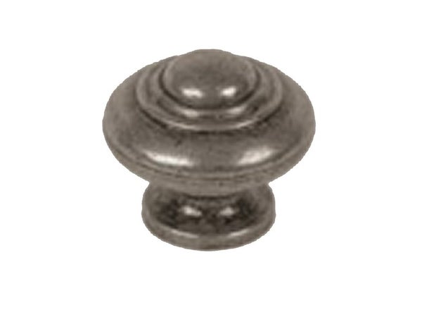 Bouton De Meuble Rond Argent Zamak H.26 X L.30 X P.30 Mm