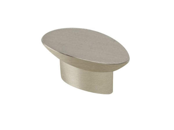 Bouton De Meuble Ovale Argent Zamak H.24 X L.41 X P.19 Mm