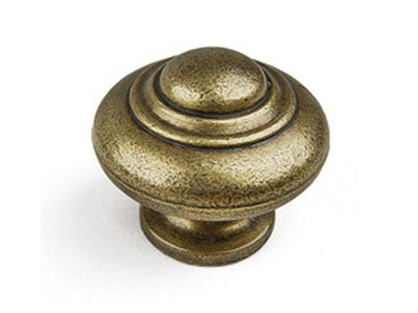 Bouton De Meuble Rond Vieil Or Zamak H.26 X L.30 X P.30 Mm