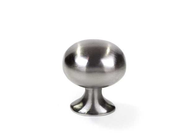 Bouton De Meuble Ovale Argent Zamak H.31 X L.26 X P.21 Mm