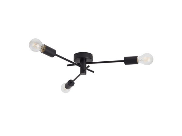 Plafonnier, Design Métal Noir Inspire Mosquito 3 Lumière(S) D.56 Cm