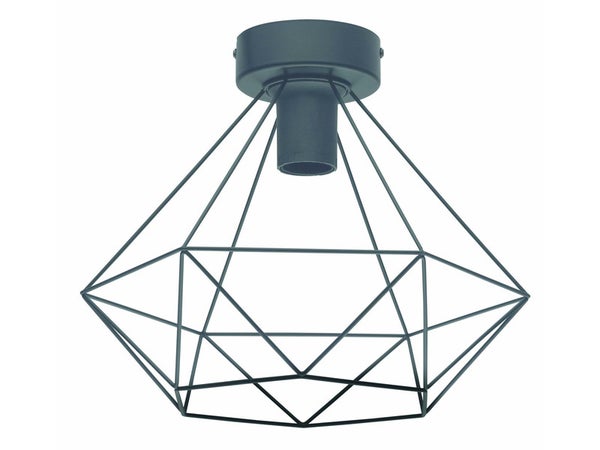 Plafonnier, Design Métal Noir Inspire Byron D.32.5 Cm