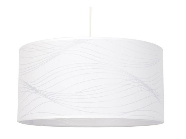 Suspension, E27 Design Lignes Coton Blanc 1 X 100 W Corep