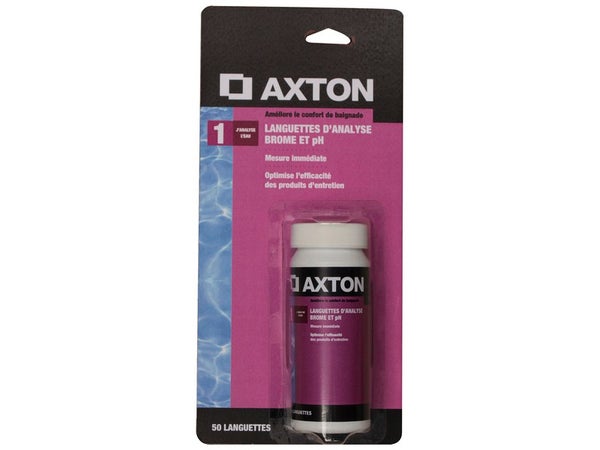 50 languettes d'analyse brome et ph pour piscine AXTON