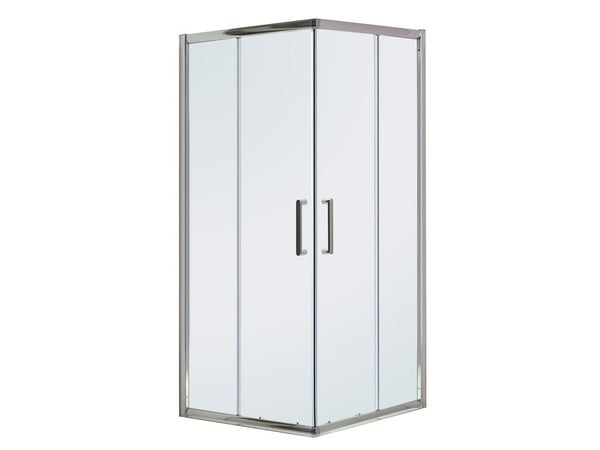 Porte de douche, angle carré, L. 79 cm x l.79 cm, transparent, quad