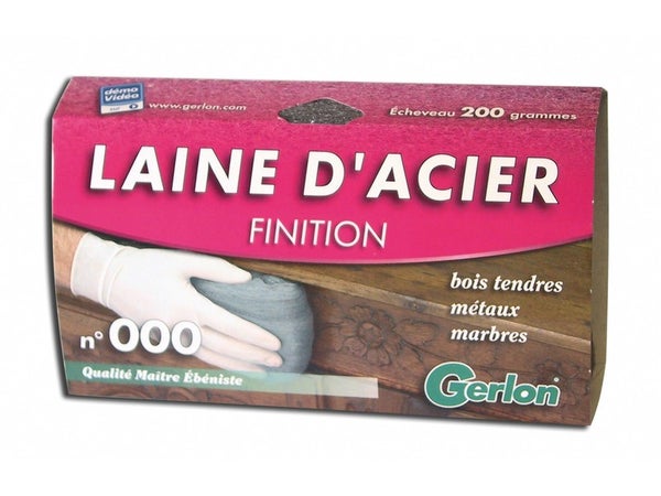 Laine D'Acier De Finition Gerlon N°000, 200 G