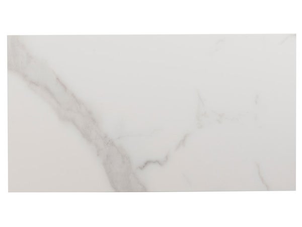 Carrelage Mur Intenso Marbre Blanc Carrare Brillant L.30.5 X L.56 Cm, Murano
