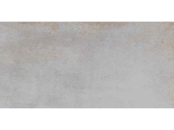 Carrelage Mur Et Sol Forte Béton Blanc Brillante Et Mate L.30Xl.60.4 Cm Metallic