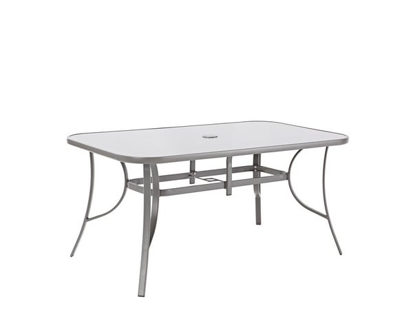 Table de jardin Alma rectangulaire gris anthracite, 2 personnes
