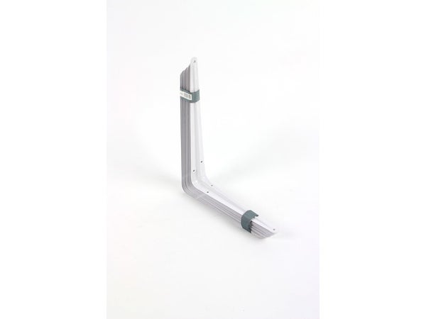 Lot De 10 Équerres Emboutie Acier Epoxy Blanc, H.25 X P.30 Cm