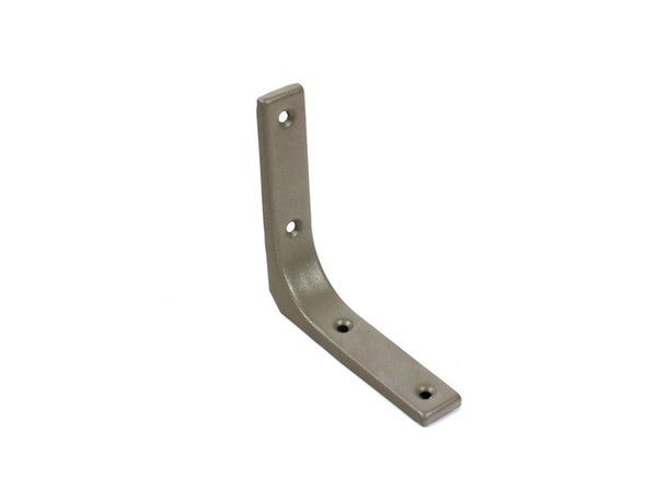 Equerre Moderne Acier Epoxy Gris, H.10 X P.10 Cm