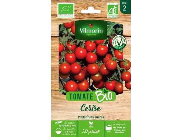 Graine Potagère Tomate Cerise Bio Vilmorin 0.2 G