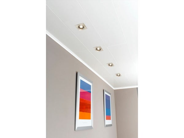 Lambris Pvc Blanc Mat Artens L.120 X L.25 Cm X Ep.10 Mm