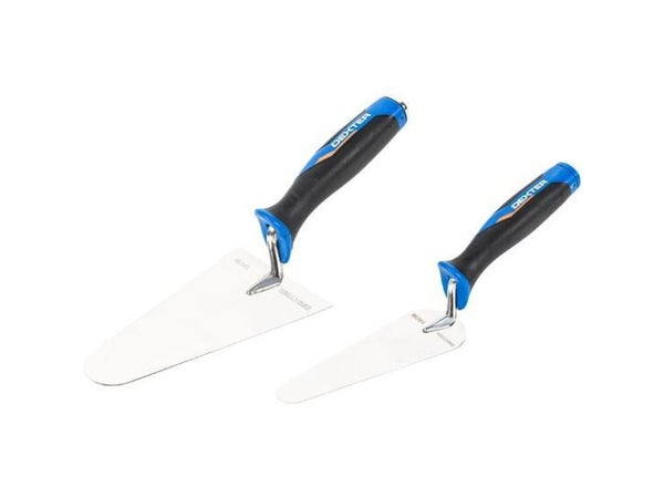 Lot de 2 truelles rondes en inox DEXTER, lame de 18 cm