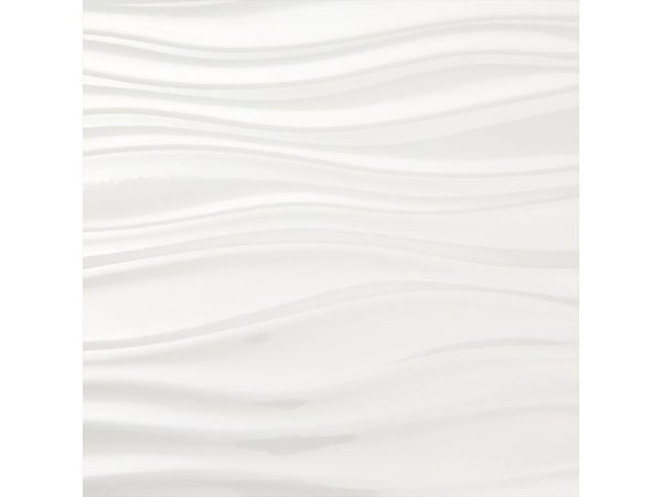 Carrelage Mur Medio Relief Blanc Brillante L.30 X L.60 Cm, Frosty Artens