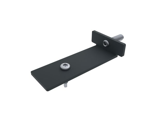 Set De 2 Connecteurs Pour Clôture Kyoto En Acier Époxy Anthracite,H.6 X P.1.3 Cm