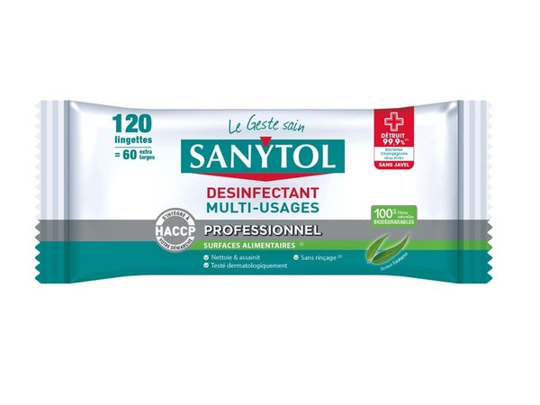 Désinfectant Sanytol 120 Lingettes