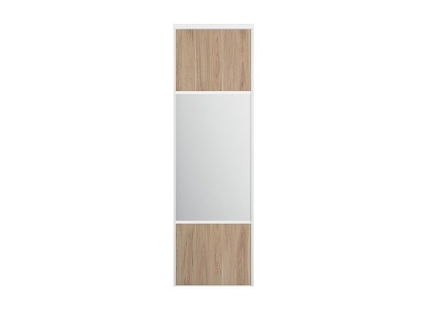 Porte de placard coulissant Dakota effet chêne dakota/miroir l.76.2xH.250cm