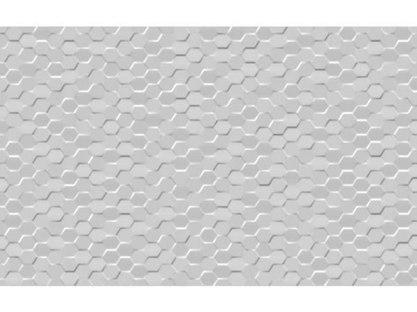 Décor Mur Medio Relief Blanc Brillant L.9.2 X L.40 Cm, Frosty