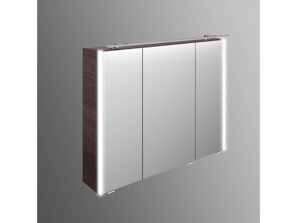 Armoire de toilette lumineuse, l. 93.2 cm H. 70.3 cm, brun hanoi Image