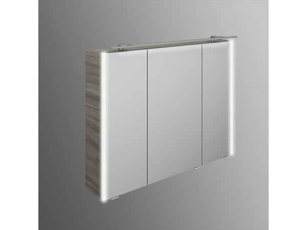 Armoire de toilette lumineuse, l. 93.2 cm H. 70.3 cm, gris florentin Image