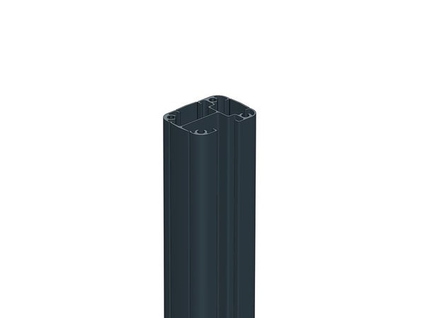Poteau Aluminium À Visser Gris Pour Clôture, L.5 X H.95 Cm
