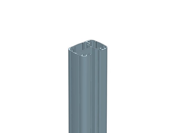 Poteau Aluminium À Visser Gris, L.5 X H.95 Cm