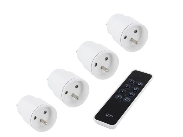 Lot De 3 Prises Télécommandables + 1 Gratuite Intérieures Dio, 2300 W