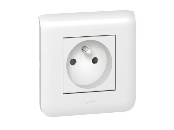 Prise Avec Terre Mosaic, Blanc, Legrand