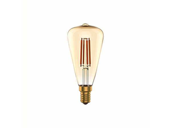 Ampoule Décorative Led Ambré Edison E14 470 Lm = 40 W Blanc Très Chaud, Lexman