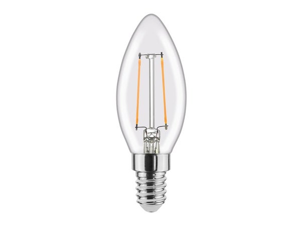 Ampoule Décorative Led À Filament Bougie E14 249 Lm = 25 W Blanc Neutre, Lexman