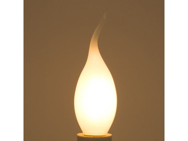Ampoule Led Opaline Flamme Coup De Vent E14 470 Lm = 40 W Blanc Chaud, Lexman