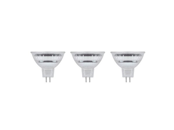 3 Ampoules Led Opaque Réflecteur Gu5.3 450 Lm = 35 W Blanc Chaud, Lexman