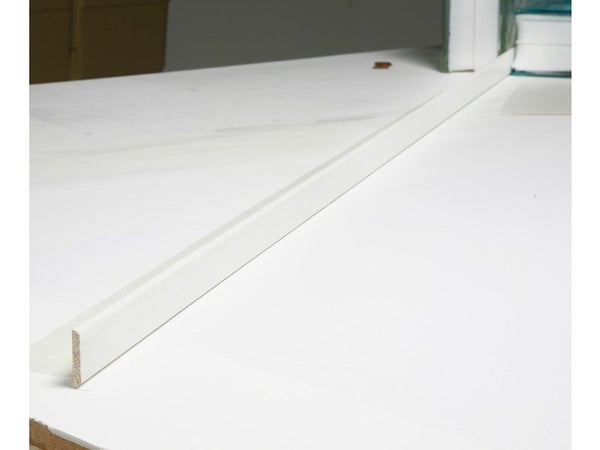 Champlat Médium (Mdf) 2 Arrondis Blanc, 8 X 40 Mm, L. 2.44 M