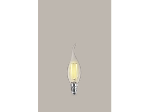 Ampoule Led À Filament Flamme Coup De Vent E14 470 Lm = 40 W Blanc Chaud Philips