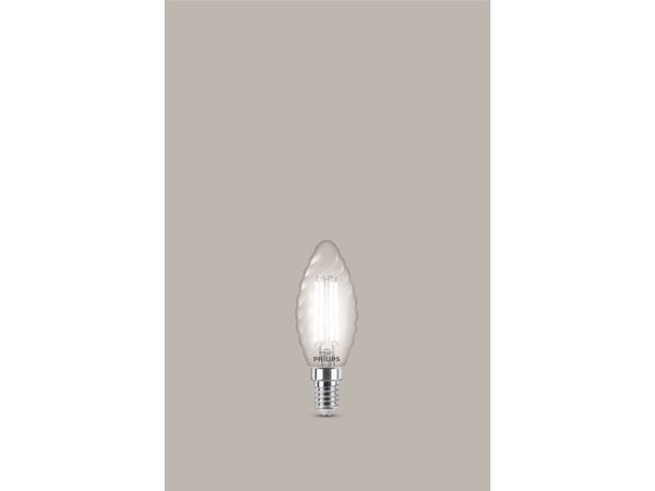 Ampoule Led À Filament Flamme Torsadée E14 470 Lm = 40 W Blanc Neutre, Philips