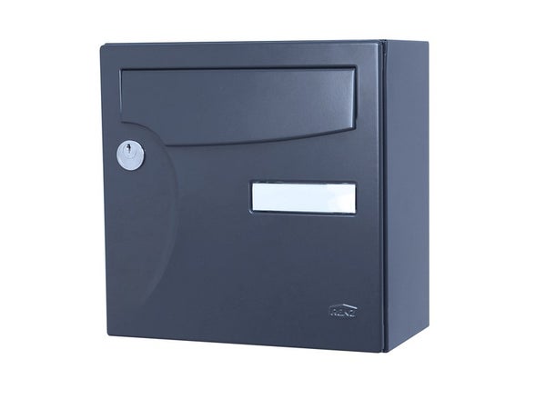 Boîte Aux Lettres Compacte 1 Porte Extérieur Renz Acier Anthracite Mat